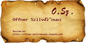 Offner Szilvánusz névjegykártya